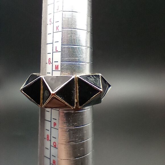 Geometrical stretch spike ring R254 - Picture 3 of 5